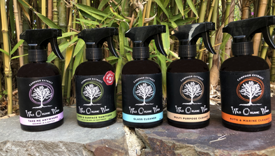 Wild Organic Wash Natural Cleaning Products - Multi Purpose Cleaner, Glass Cleaner, Take Me Anywhere waterless wash, Auto & Marine Cleaner, Hand & Surface Sanitiser