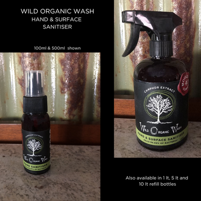 Wild Organic Wash Hand & Surface Sanitiser - Naturally Antibacterial & Antifungal