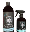 Wild Organic Wash Glass Cleaner - streak free finish on all glass surfaces – spray & refill bundle