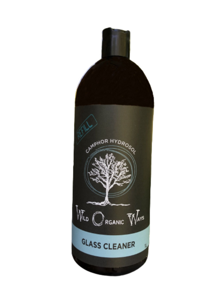 Wild Organic Wash Glass Cleaner – crystal clear finish 1 litre refill