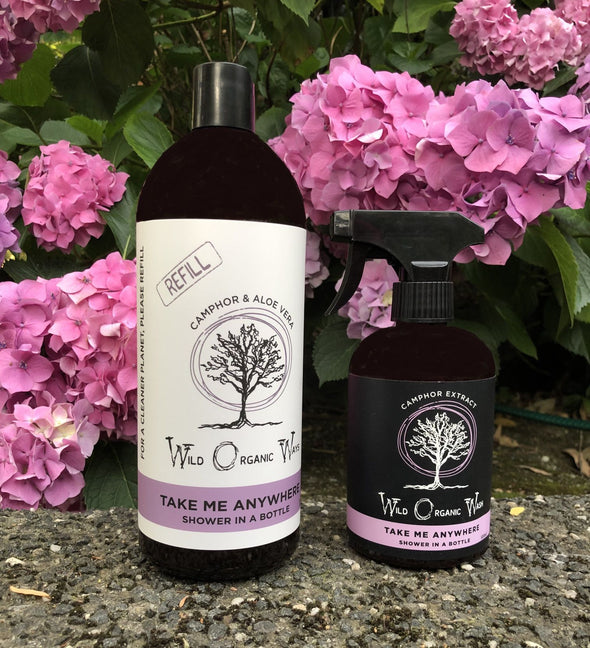 Wild Organic Wash Take Me Anywhe – 500ml spray & 1 litre refill bundle