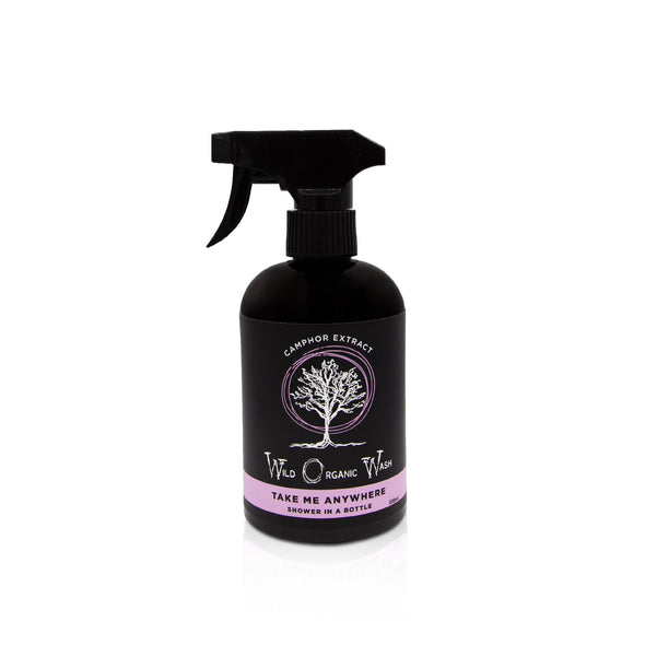 Wild Organic Wash Take Me Anywhere - Shower in a bottle - 500ml spray bottle refillable